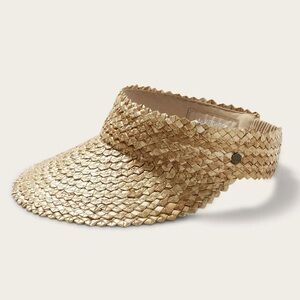 Hemlock Hat Company. Capri Straw Visor. Honeycomb. One size. New.